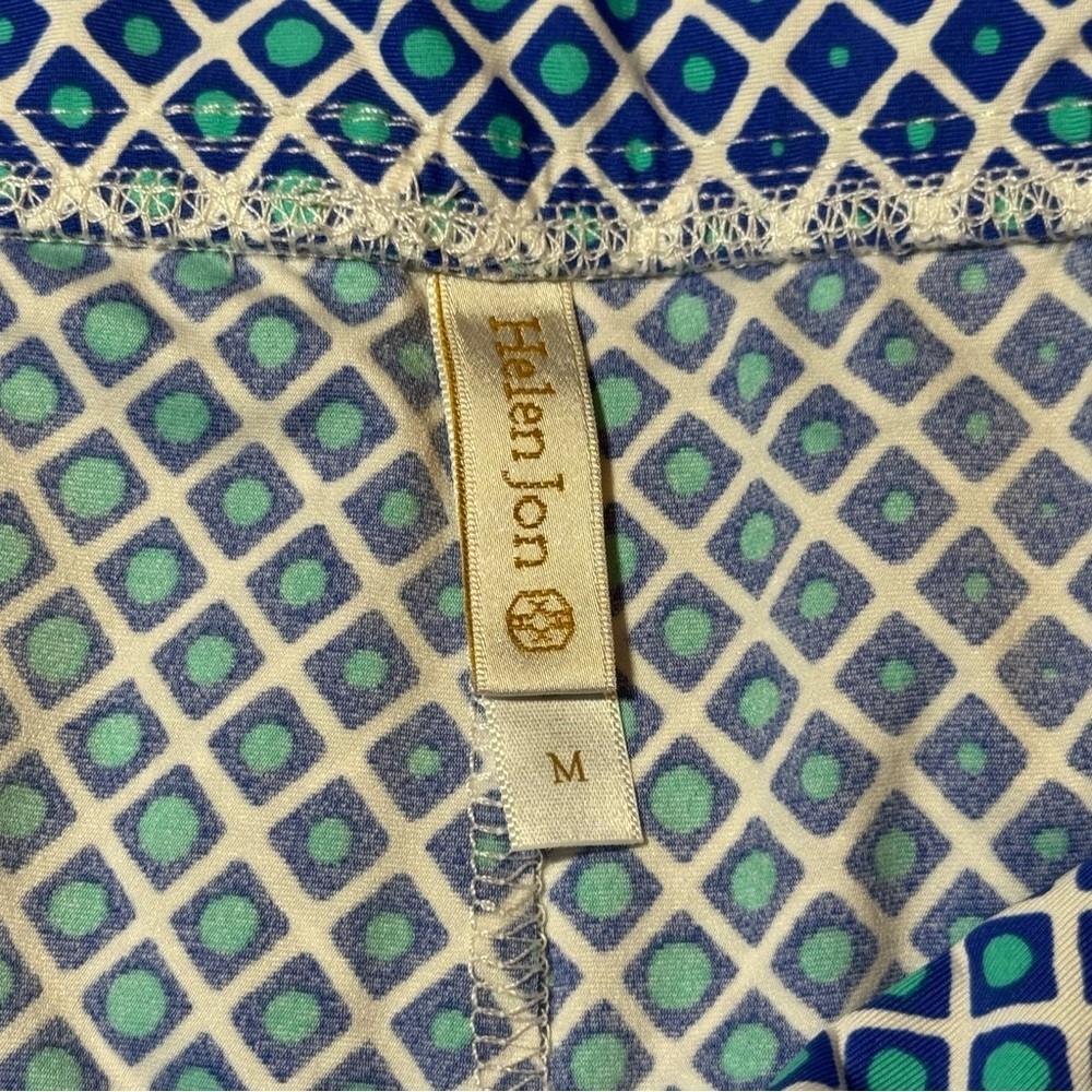 Helen Jon Relaxed Side-Tie Pant Upf 50+ Ombre Geo Print size Medium Beach Resort - Picture 8 of 12